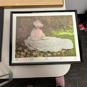 Framed Monet ‘The Reader’ art print, vintage reproduction